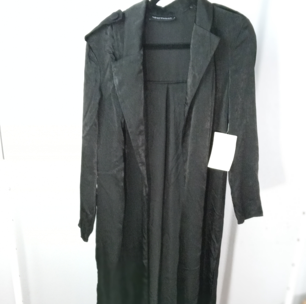 Naked Wardrobe Duster Cardigan Faux Silk